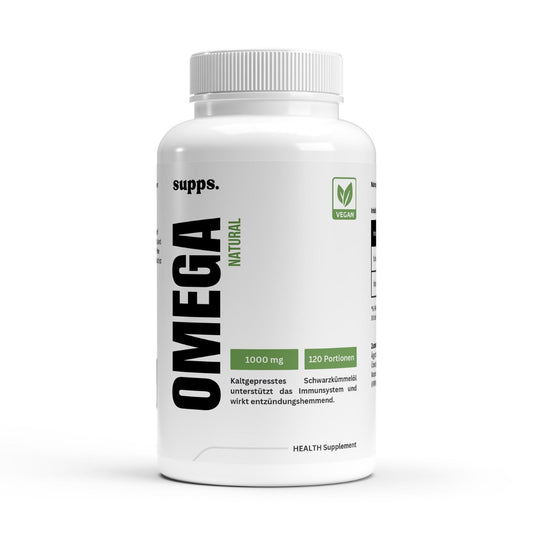 Natural Omega mit Schwarzkümmelöl, Omega 3-6-9 & Vitamin E – für Immunsystem, Haut und Verdauung