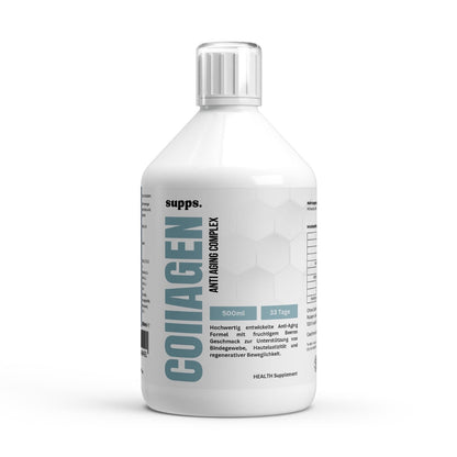 Collagen Anti Aging Shot mit Kollagen Typ 1, 2, 3, Hyaluronsäure, MSM & Kurkuma – für Haut, Gelenke & Bindegewebe