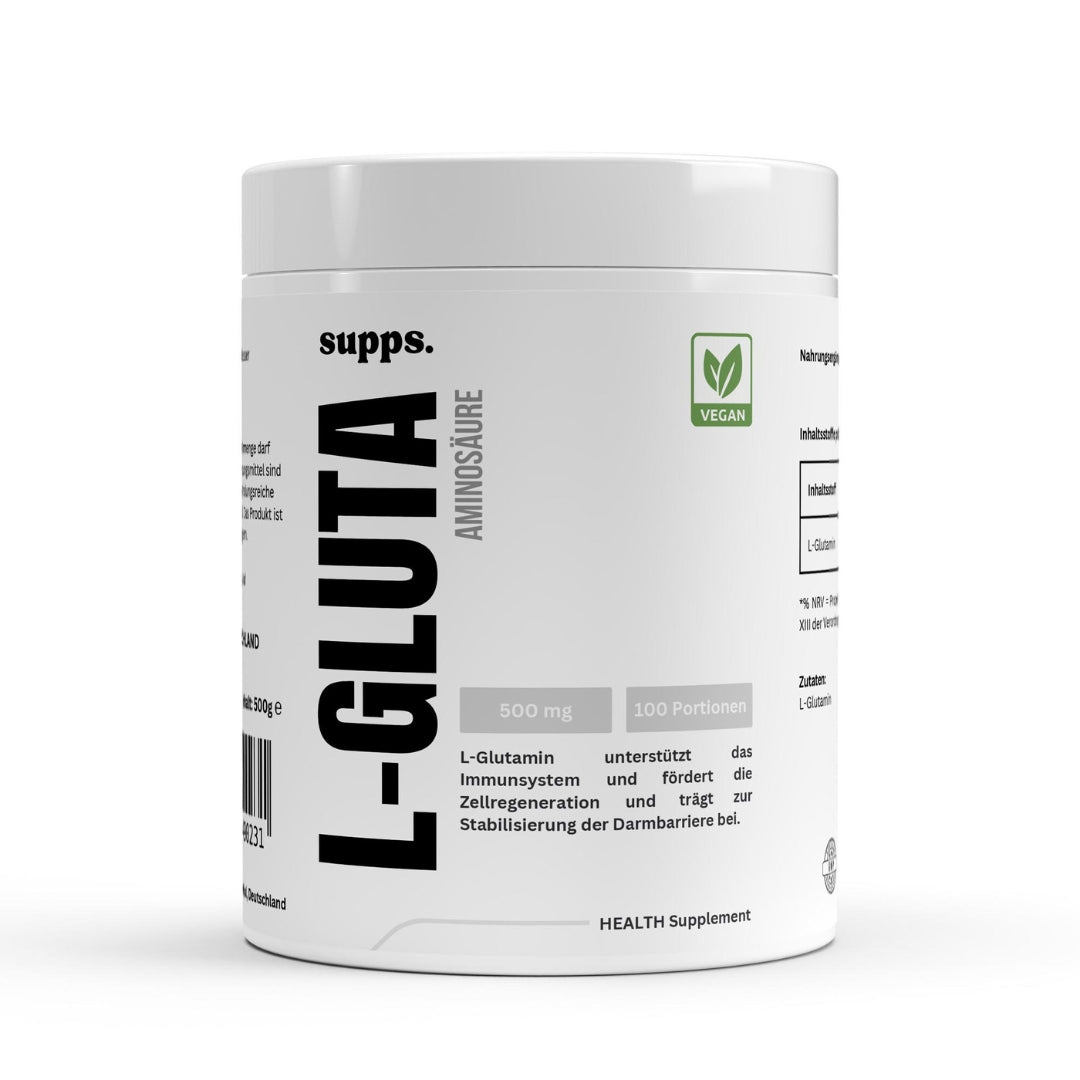 L-Glutamin Pulver – Aminosäure für Regeneration, Muskelaufbau & Immunsystem