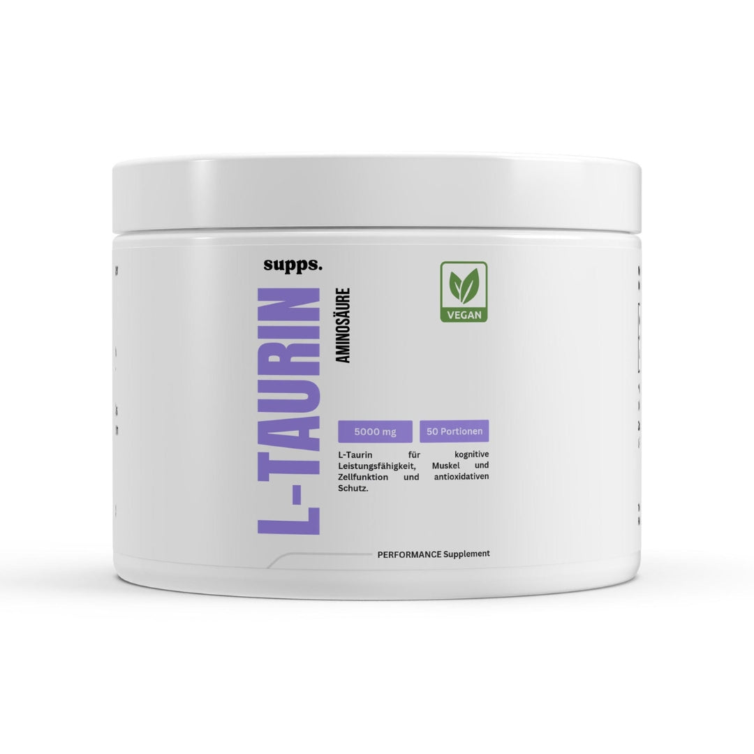 Taurin Pulver – 100 % reines L-Taurin für Energie, Ausdauer, Herz & Regeneration