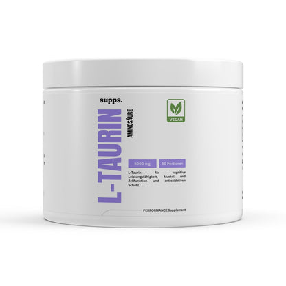 Taurin Pulver – 100 % reines L-Taurin für Energie, Ausdauer, Herz & Regeneration