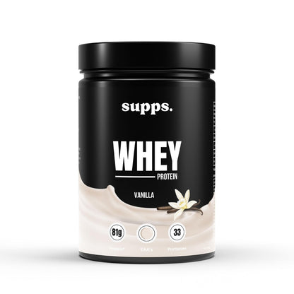 Whey Protein Vanille – Eiweißpulver mit 98 % Molkeneiweiß für Muskelaufbau, Fettverbrennung und Hautstraffung
